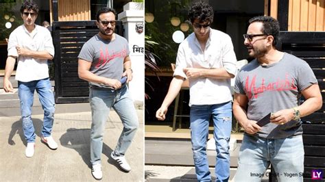 Saif Ali Khan and Ibrahim Ali Khan Clicked Post Lunch Date in the City ...