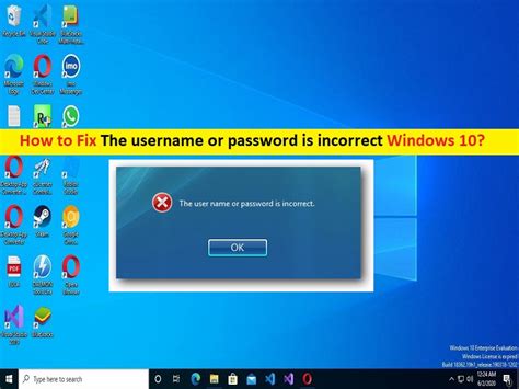 Come Risolvere Il Nome Utente O La Password Non Sono Corretti Windows