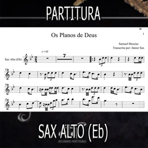 Partitura De Os Planos De Deus Samuel Messias Sax Alto Eb