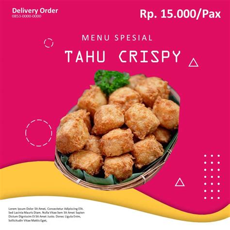 Gambar Spanduk Tahu Crispy Contoh Spanduk Makanan Dan Minuman