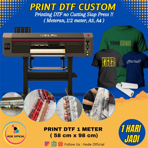 Jual Print DTF Meteran Siap Pres 1 Meter Shopee Indonesia