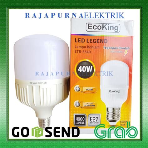 Jual Lampu Led Bulb Jumbo Ecoking W Watt Super Terang Putih