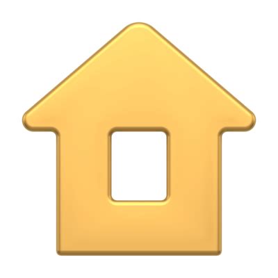 Gold House Icon PNGs for Free Download