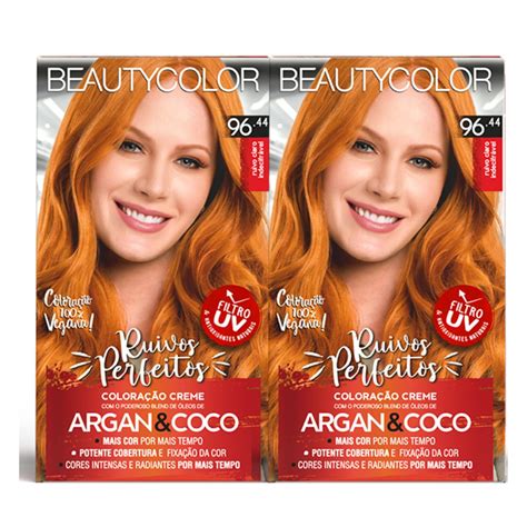 Kit Beauty Color Coloração 96 44 Ruivo Claro 02 Unidades