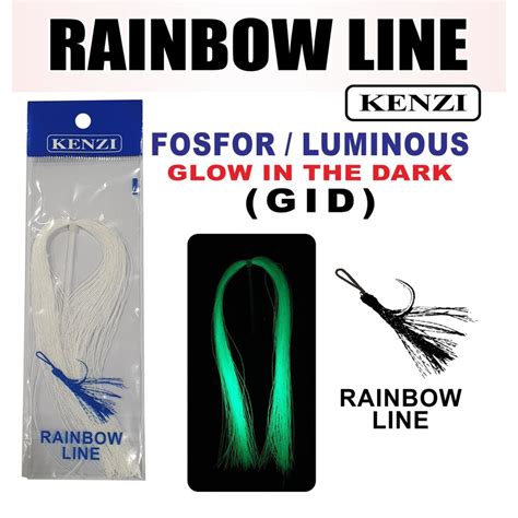 Jual BENANG KILAT KENZI LUMO RAINBOW LINE FOSFOR LUMINOUS GLOW IN THE