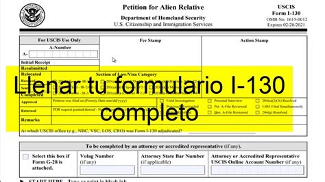 Guía completa para completar el formulario I 130 paso a paso