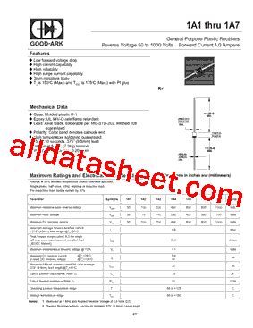 1AX Datasheet PDF GOOD ARK Electronics