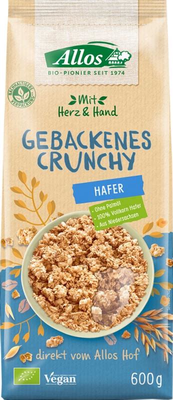 Allos Mit Herz Hand Gebackenes Crunchy Hafer Bio Naturpur Shop