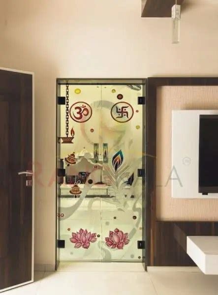 Pooja Room Glass Double Door Design Glass Door Ideas