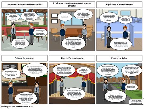 Historieta Como Crear Ambiente Laboral Storyboard