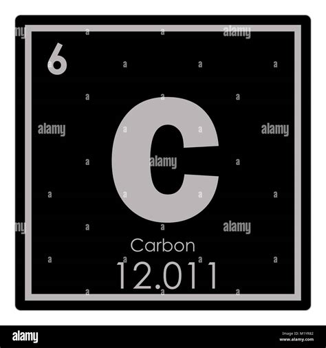 Carbonio Elemento Chimico Tavola Periodica Simbolo Della Scienza Foto Stock Alamy