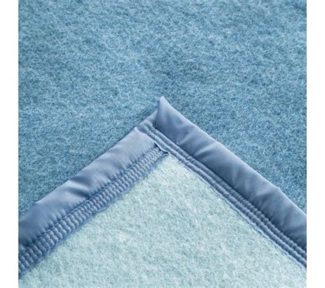 Couverture Pure Laine Vierge Woolmark 500g m² Volta 240x260 Cm Bleu