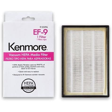 Kenmore 53296 Ef 9 Hepa Replacement Filter For Bagged Upright And Canist — Precipfilter