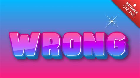 wrong glow text effect generator