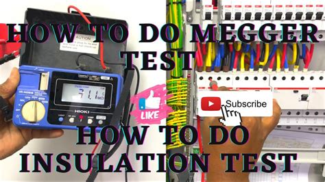 How To Do Megger Test How To Do Insulation Test In Db Youtube