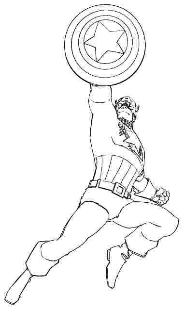 Drawing Captain America 76736 Superheroes Printable Coloring Pages