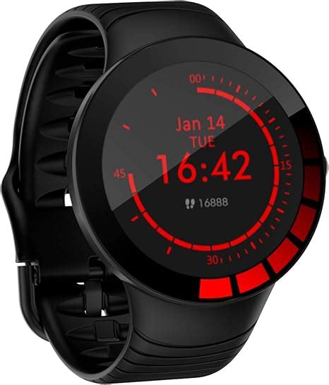 Herren Smartwatch Schwarz Uhr Mit Blutdruckmessung Pulsmesser Sport