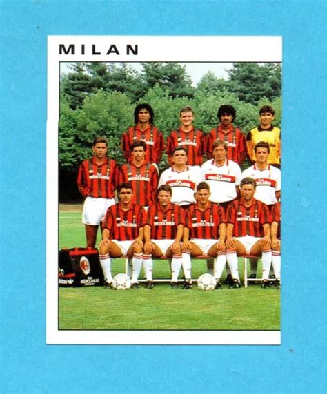 PANINI CALCIATORI 1991 92 FIGURINA N 218 SQUADRA TEAM SX MILAN NEW