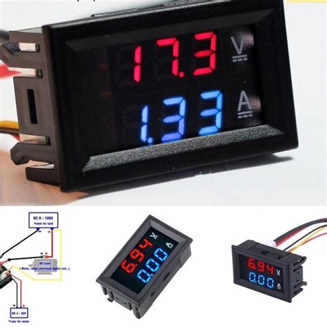 Jual Zaf346 Display Combo Dual Volt Ampere Meter Digital Amperemeter Voltmeter Dc 0 100v 10a