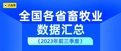 全国各省2023年前三季度畜牧业数据汇总 大畜牧网