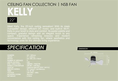 Km Lighting Product Nsb Ceiling Fan Dc Motor Kelly Mahogany