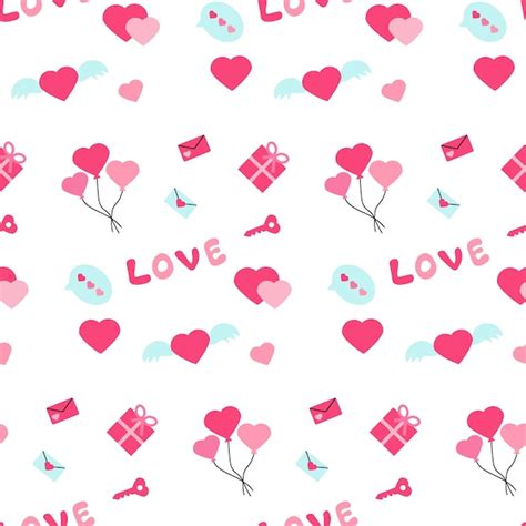 Premium Vector Valentine S Day Seamless Pattern Vector