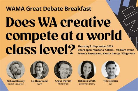 Wamas Final Brekky Of 2023 Hosts Great Debate Does Wa Creative