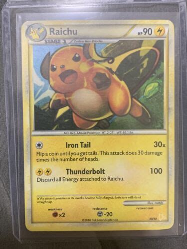 Pokémon TCG Raichu HS Trainer Kit 30 30 Holo Holo Rare eBay