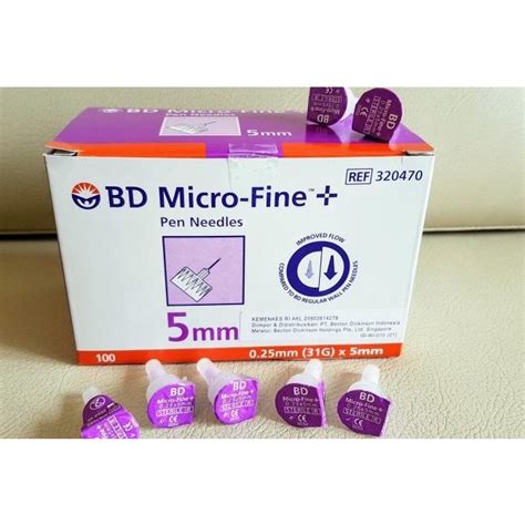 Jual Micro Fine Jarum Insulin BD 5mm Mikro Fine Per BOX Isi 100pc