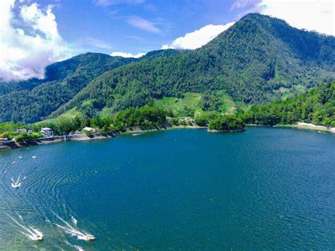 Premium Photo Aerial View Of Telaga Sarangan Or Lake Sarangan Magetan