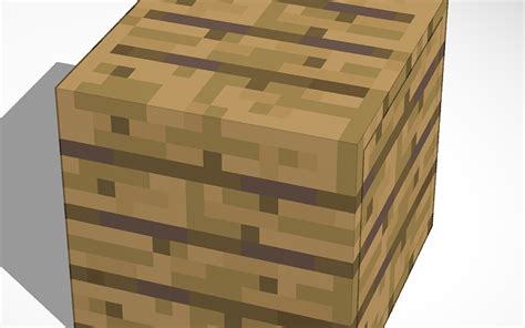 3d Design Minecraft Oak Wood Plank Minecraft Tinkercad