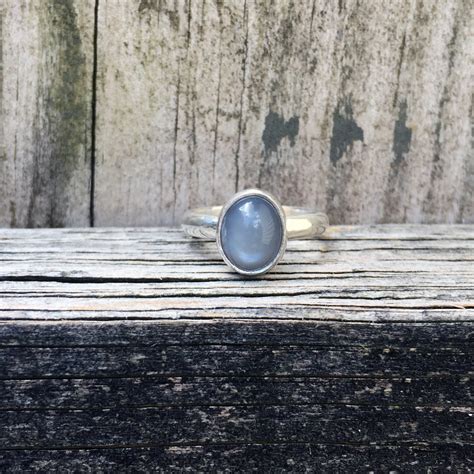 Grey Moonstone Ring Moonstone Ring Grey Sterling Silver