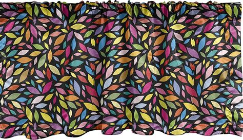 Ambesonne Colorful Window Valance Abstract Pattern With