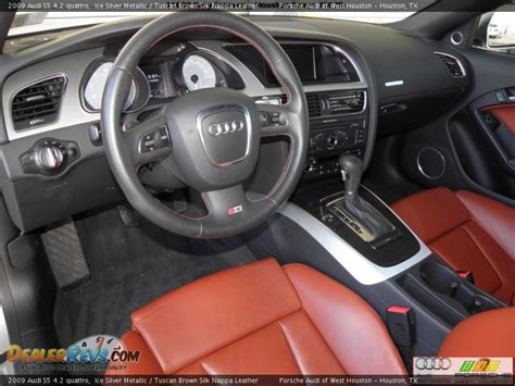 Tuscan Brown Silk Nappa Leather Interior 2009 Audi S5 42 Quattro Photo 6