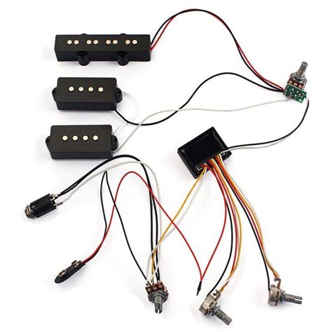 3 Band Equalizer Eq Preamp Circuit Bass Guitar Tone Control Wiring Harness And Jp Pickup Set For