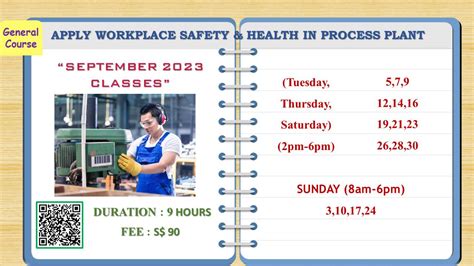 Apply Workplace Safety And Health In Process Plant Awshpp Ensure Safe Consultancy Pte Ltd