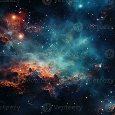 Cosmic Milky Way Galaxy Background With Nebula Stardust And Bright