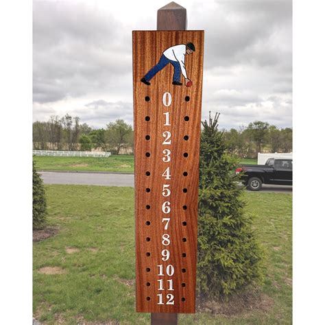 Bocce Scoreboard Mahogany Full Size Extra Large Scoring - Etsy