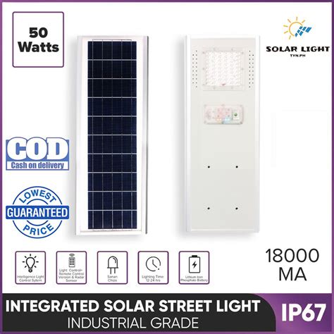 W Integrated Solar Led Outdoor Street Light Industrial Grade