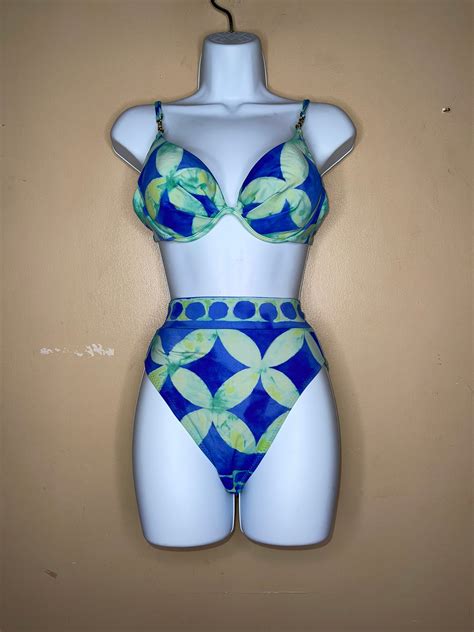 Womens Vintage Floral Bikini Etsy Uk