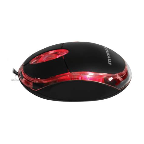 Mouse Ptico Usb Dpi Led Vermelho Es Scroll Mymax