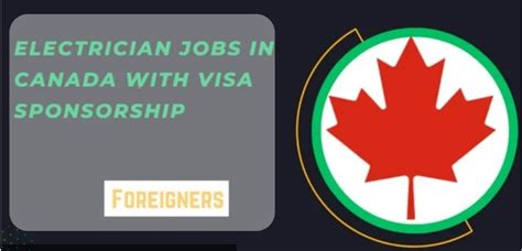 Electrician Jobs In Canada With Visa Sponsorship De Round Table
