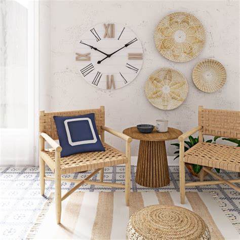 Horloge Murale Blanche Beige Et Noire D Marcus Maisons Du Monde