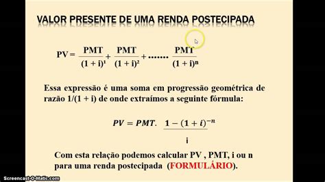 Renda Postecipada Youtube