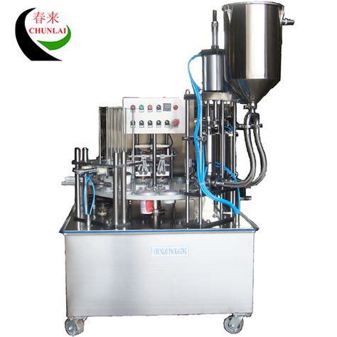 Automatic Rotary Type Set Style Yogurt Cup Filling And Sealing Machine