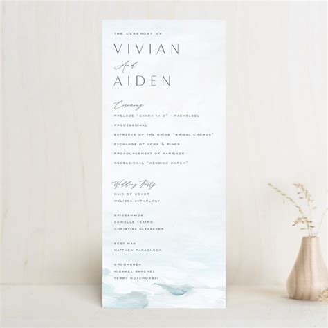 At Sea Wedding Programs By Nicoletta Savod Minted