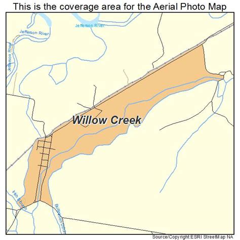 Aerial Photography Map of Willow Creek, MT Montana