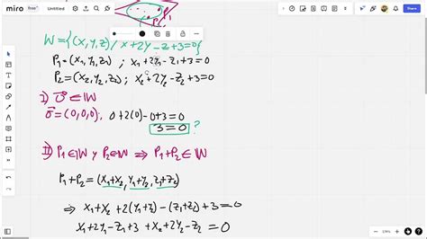 Ejercicios Resueltos De Algebra Lineal Subespacio Vectorial Rectas Y Planos Youtube