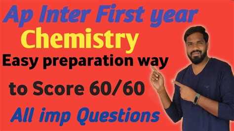 Inter First Year Chemistry Important Questions Ap Inter First Year