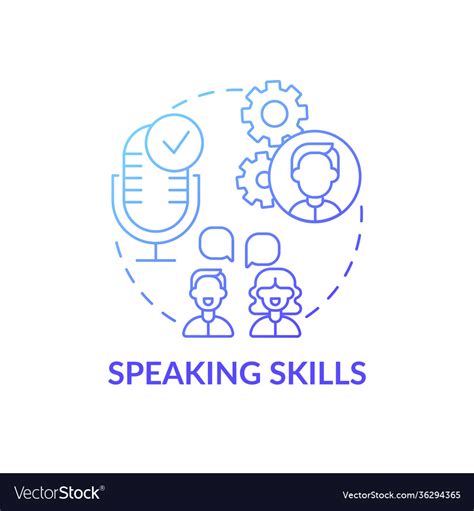 Speaking Skills Concept Icon Royalty Free Vector Image